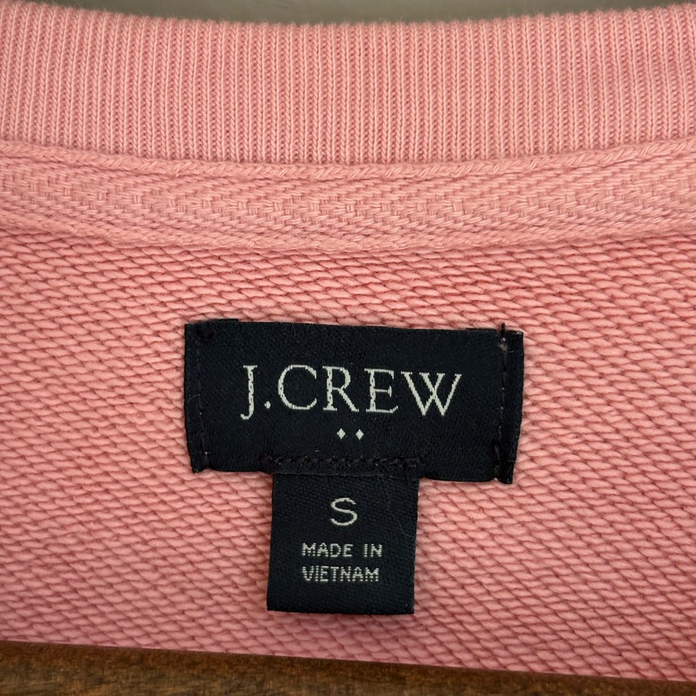 J. Crew Mens Crew Neck Sweatshirt Light Pink Size S - Picture 5 of 6